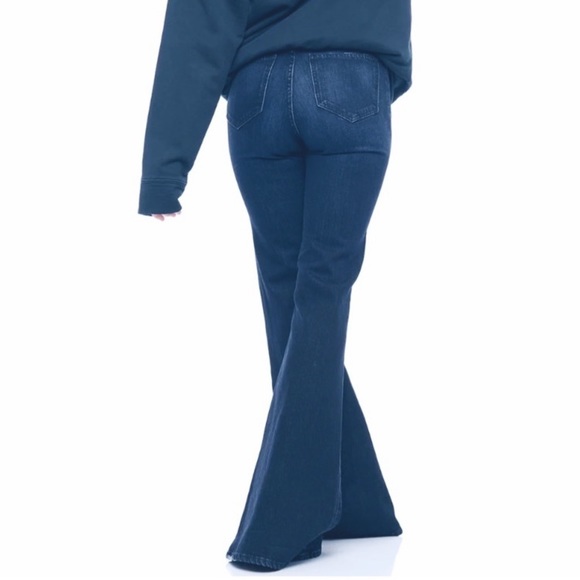 Free Peoples x Sandrine Rose Super Flare Jeans in Indigo, High Rise, Sz 26, NWT - Picture 4 of 15